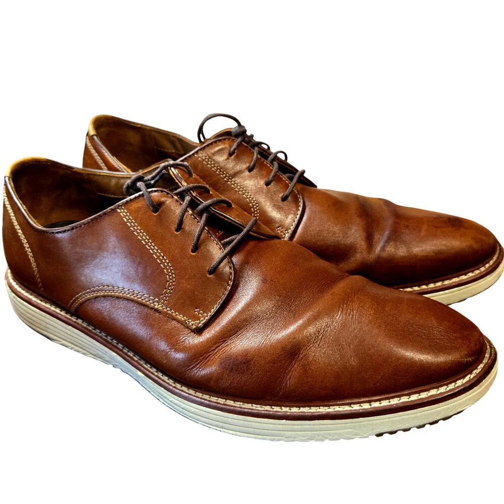 Johnson & Murphy 16 M Brown Men's Dress Shoe Oxford Derby Brogues Laces 16M